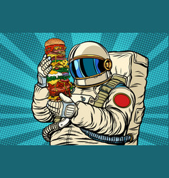 Astronaut With A Giant Burger