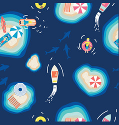 Bird Eye View Islands Seamless Pattern