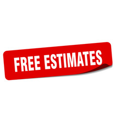 Free Estimates Sticker Label