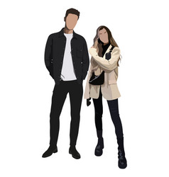 Stylish Couple Of Young People Man And Woman On A