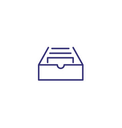 Folder Box Line Icon