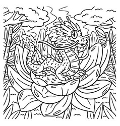 Year Of The Dragon Small Flower Coloring