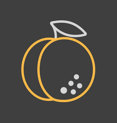 Peach On Dark Background Icon Graph Symbol