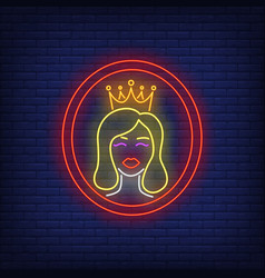 Princess In Circle Neon Sign