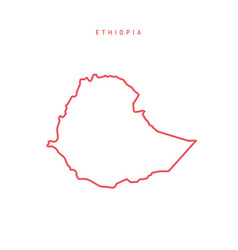 Ethiopia Editable Outline Map