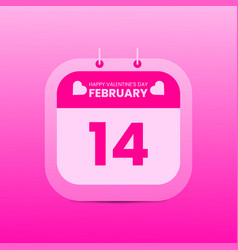 February 14 Date Reminder Calendar