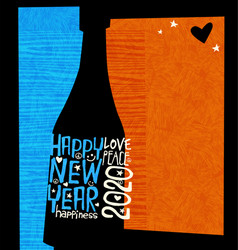 Happy New Year 2020 Champagne Bottle