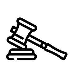 Judge Trial Divorce Line Icon