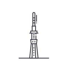 Skytree Icon Linear Isolated Thin