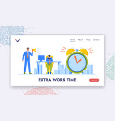 Extra Work Time Landing Page Template Businessman