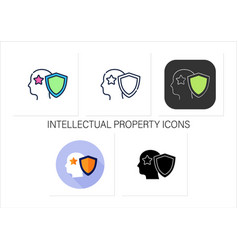 Intellectual Property Icons Set