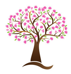 Cherry Blossom Tree Logo Image