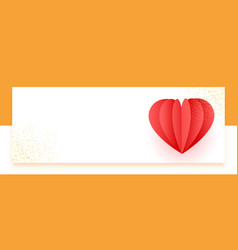 Creative Papercut Love Heart Banner