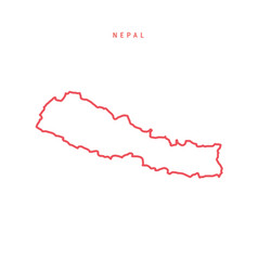 Nepal Editable Outline Map