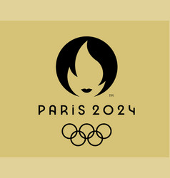 Paris 2024 Olympic Game Official Logo Black Symbol