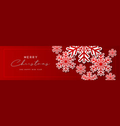 Red Christmas Horizontal Banner Background