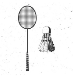 Set Of Badminton Rackets And Shuttlecock