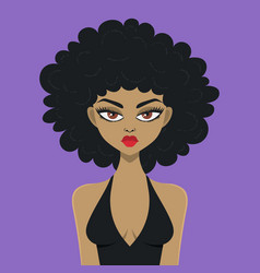 Young Woman Portrait In Flat Style