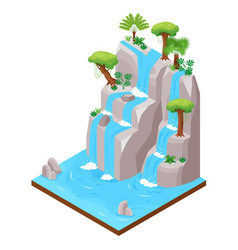 Waterfall Isometric Concept