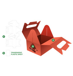 Cardboard Handle Packaging Box With Christmas Hat