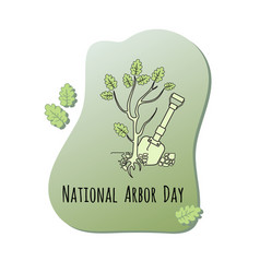 Arbor Day Icon Young Oak Tree