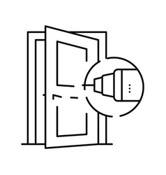 Door Repair Line Icon