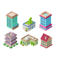 Isometric 3d Buildings And City Houses Or Office