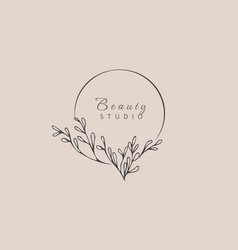 Minimal Feminine Floral Monogram And Logo Hand