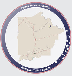 Map Talbot County In Georgia