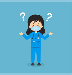 Nurse Confused With Question Mark