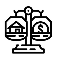 Property Division After Divorce Line Icon