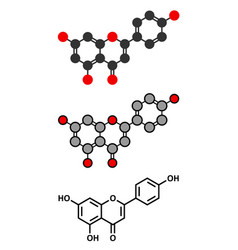 Apigenin Yellow Herbal Dye Molecule