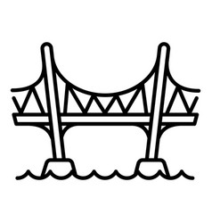 Aqueduct Bridge Icon Outline Style