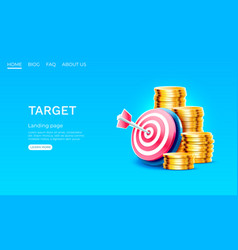 Target Landing Page Stack Coins Banner Business