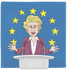 Ursula Von Der Leyen Giving A Speech