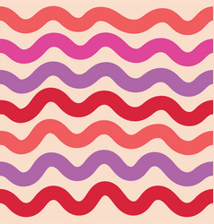 Abstract Retro 70s Groovy Waves Seamless Pattern