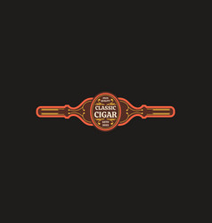 Craft Cigar Label Template Flat Design