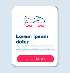 Line Football Shoes Icon Isolated On Grey