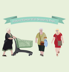 Older Woman With Shopping Bags