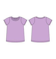 Blank T Shirt Technical Sketch Pastel Purple