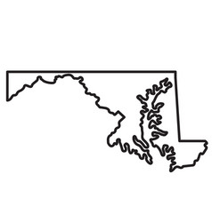 Maryland Md State Shape Silhouette Outline