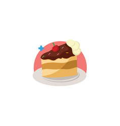 Mood Booster Cake In Flat Design Style