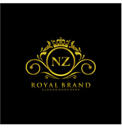 Nz Letter Initial Luxurious Brand Logo Template