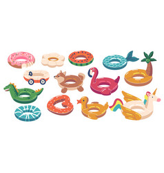 Set Of Rubber Rings Unicorn Duck Heart