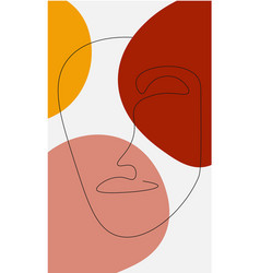 Abstract Minimalist Art Face Background