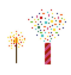 Bengal Firework Sparkler Icon In Pixel Art