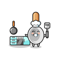 Cooking Spoon Character As A Chef Is