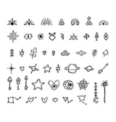 Hand Drawn Magical Symbols Witchy Esoteric