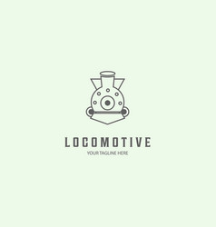 Locomotive Travel Logo Line Art Minimalist Design