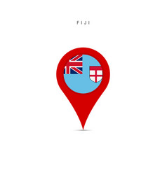 Teardrop Map Marker With Flag Of Fiji Flat